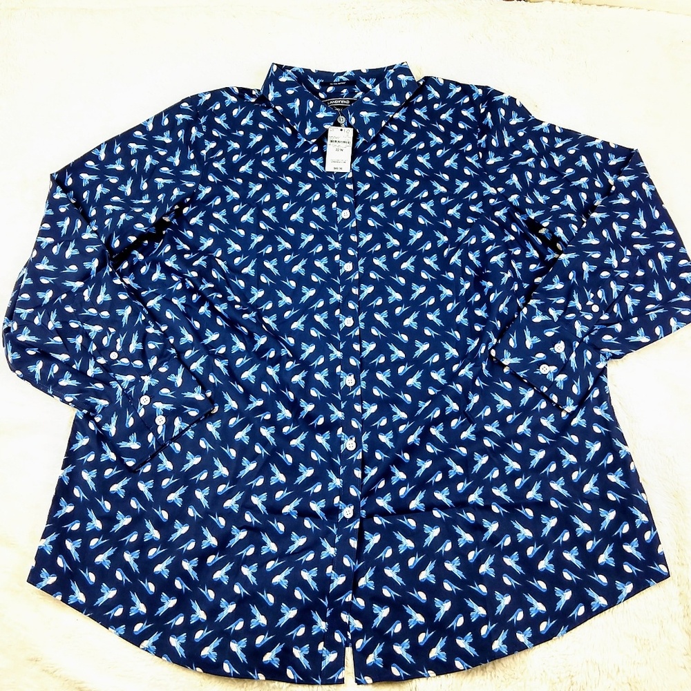 Land's End No iron Supima Blouse Plus size